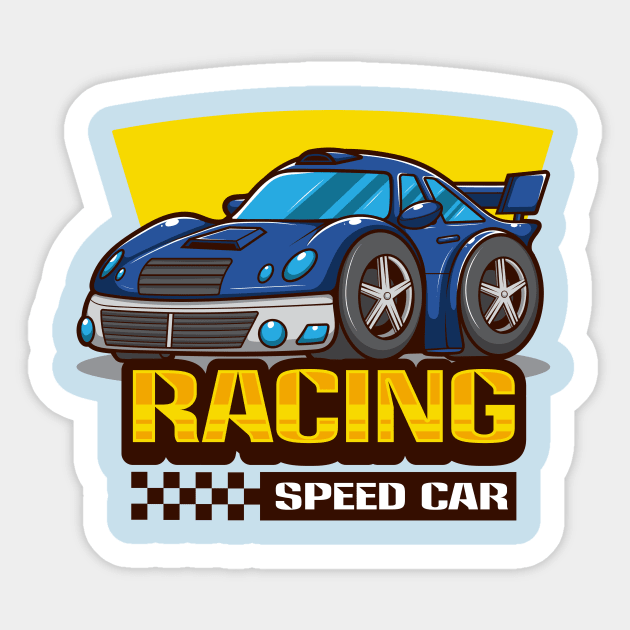 Mini Racing Speed Car Sticker by Harrisaputra